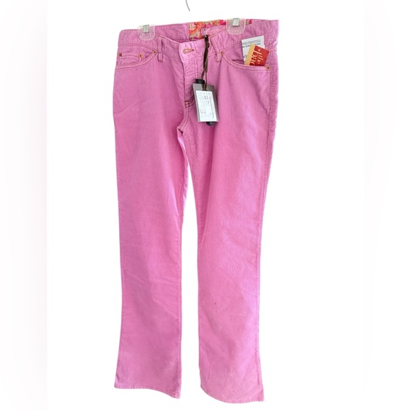Pink Women's Crushed Velvet Jeans